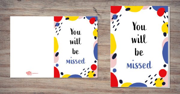 farewell card for teacher